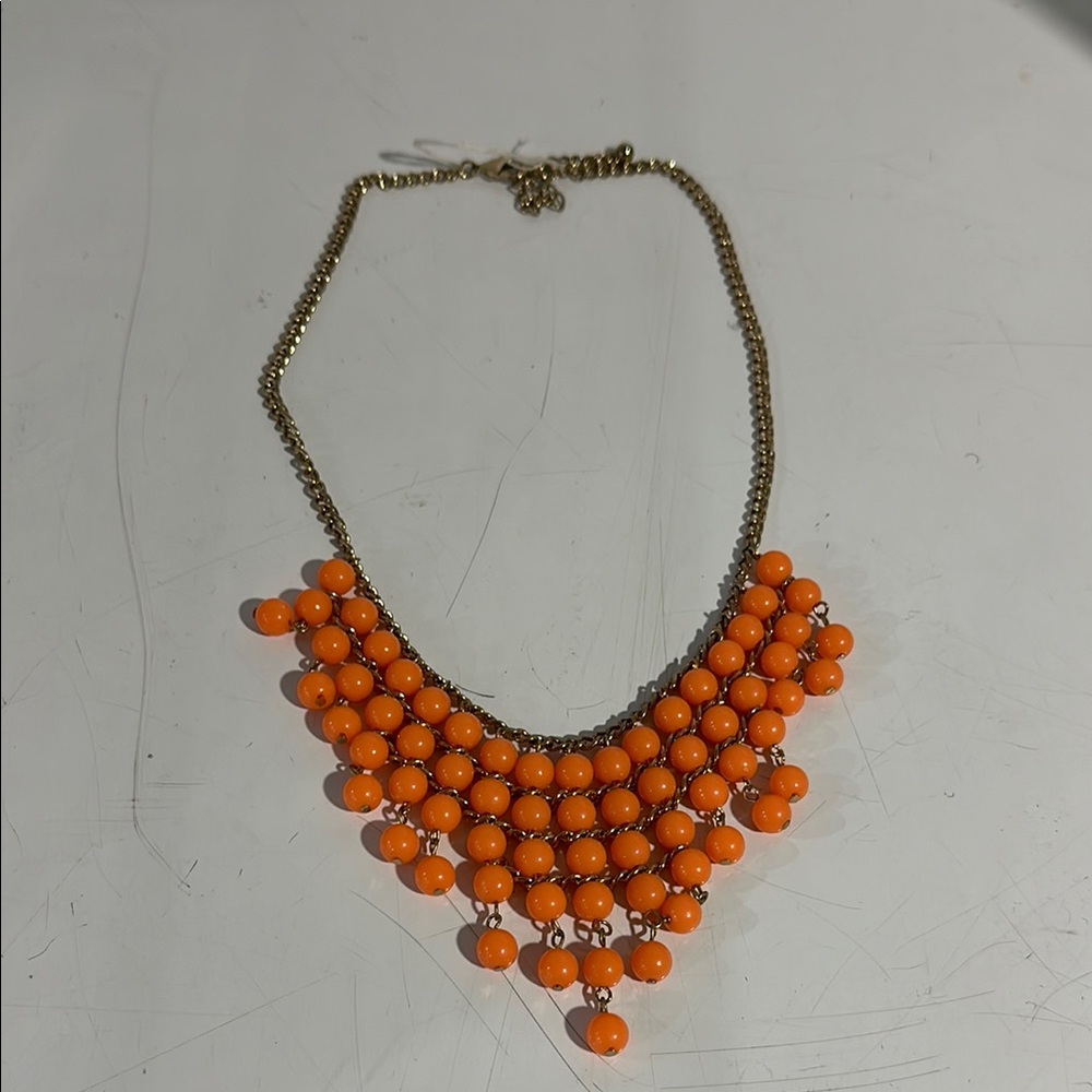 Orange Beaded Necklace